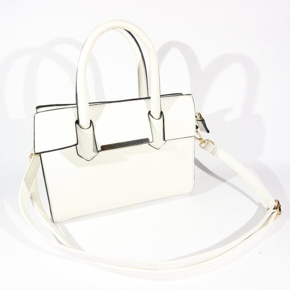 Handbags - Like New White Purse with Brown Lining